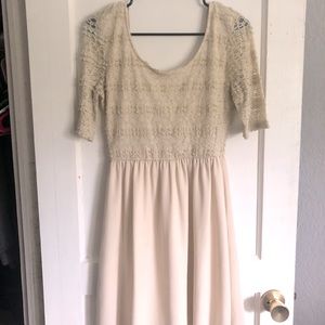 Cream Lace top Dress